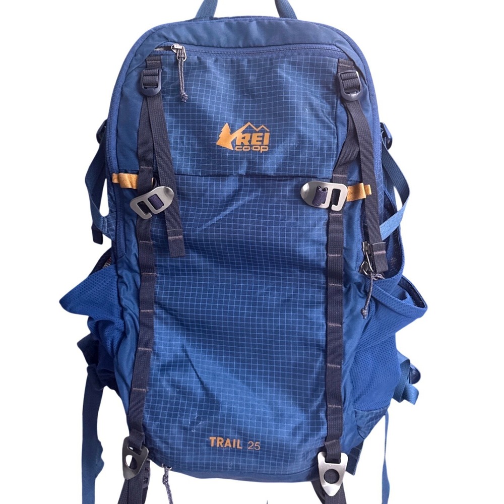 REI Co-op Trail 25 Mens Daypack Blue Ripstop Hiking Backpack One Size